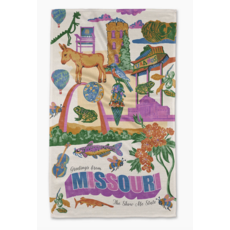 Geometry Greetings From Missouri Tea Towel