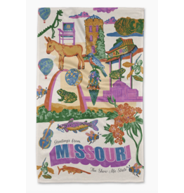 Geometry Greetings From Missouri Tea Towel