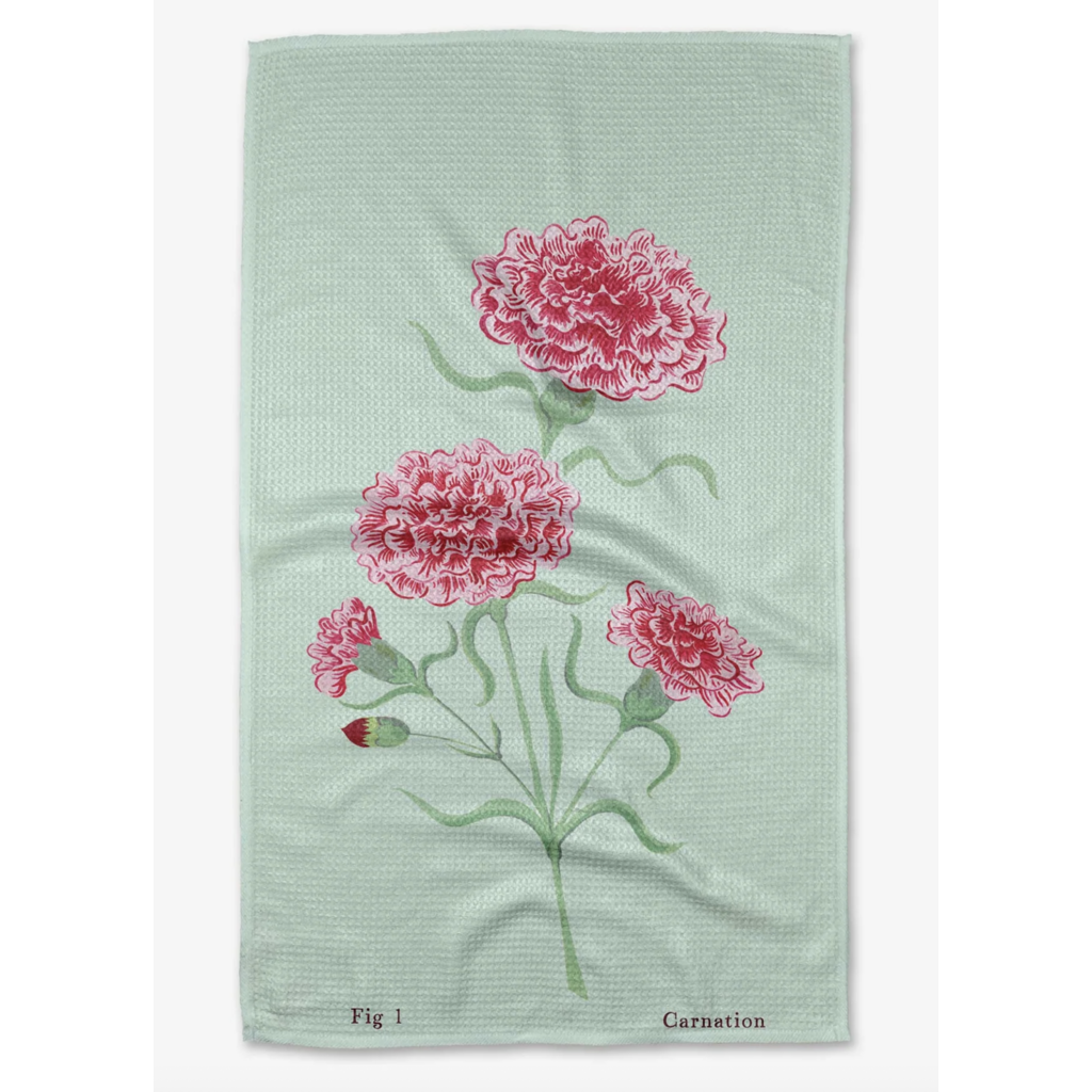 Geometry January Carnation  Towel