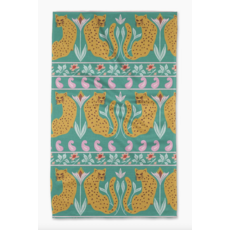 Geometry Jungle Blooms Tea Towel