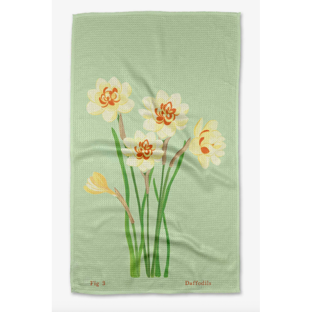 Geometry March Daffodils  Towel