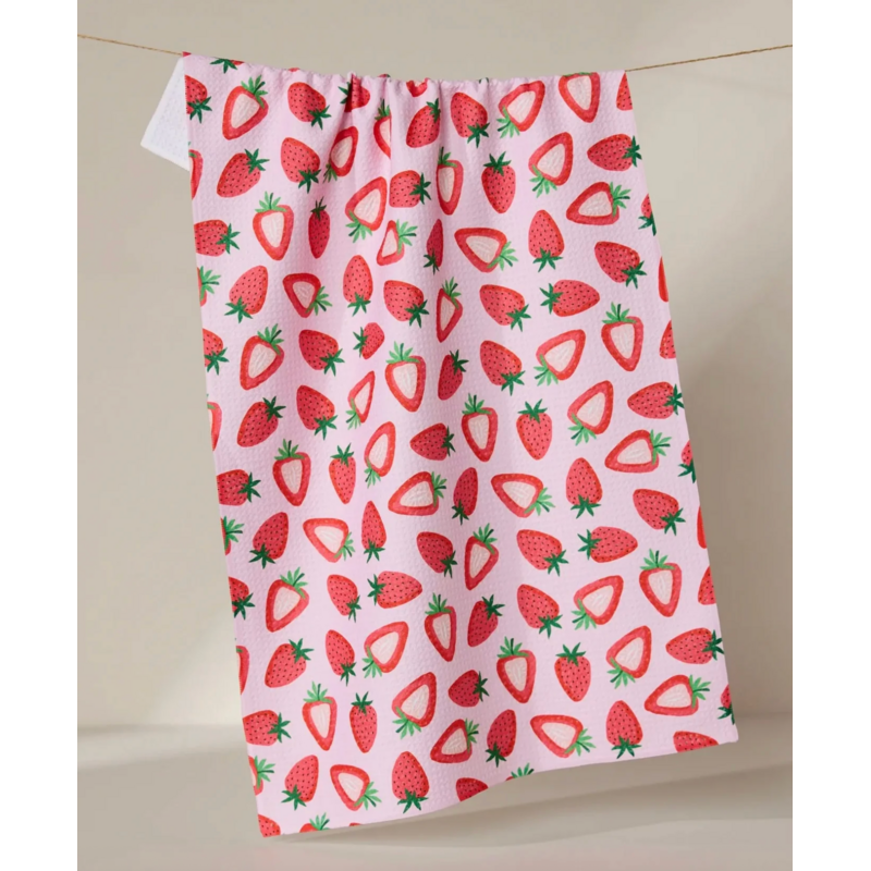 Geometry Sweet Strawberry Towel