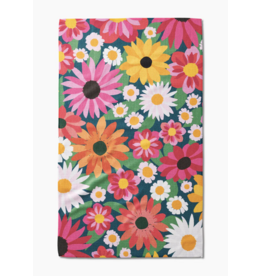 Geometry Wild Blooms Tea Towel