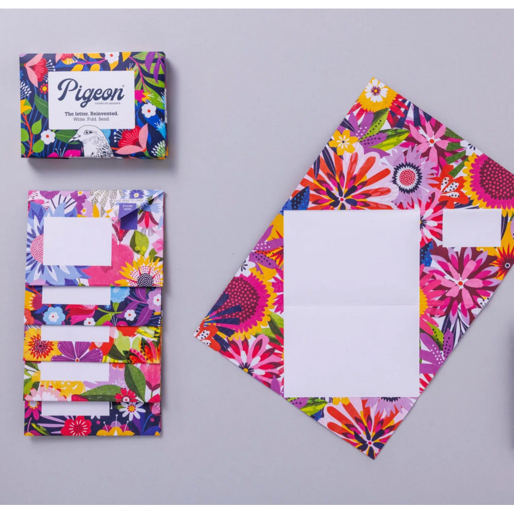 Pigeon Posted Floral Fantasia Pigeon,  Folding Cards - Pack of 6