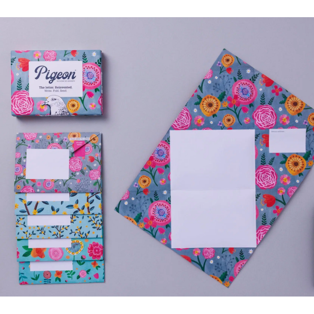 Pigeon Posted Wildflower Pigeon,  Folding Cards - Pack of 6