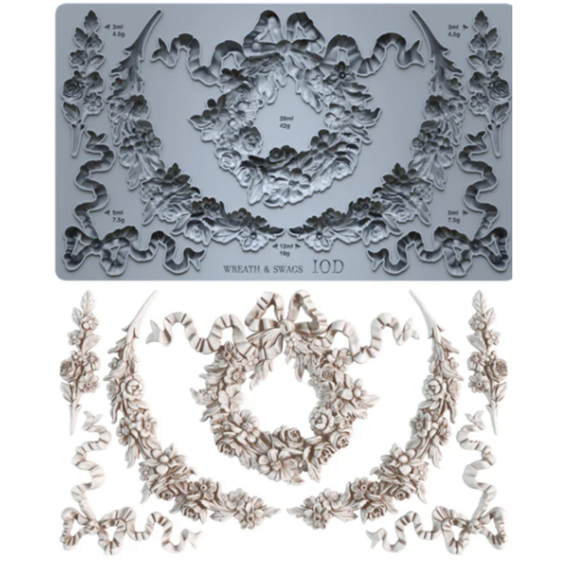 Iron Orchid Designs Wreath & Swags Mould