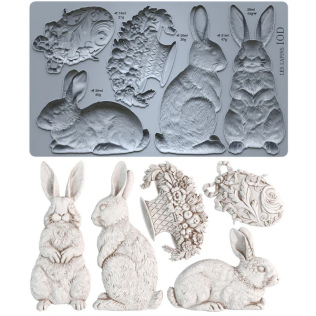 Iron Orchid Designs Les Lapins IOD Mould