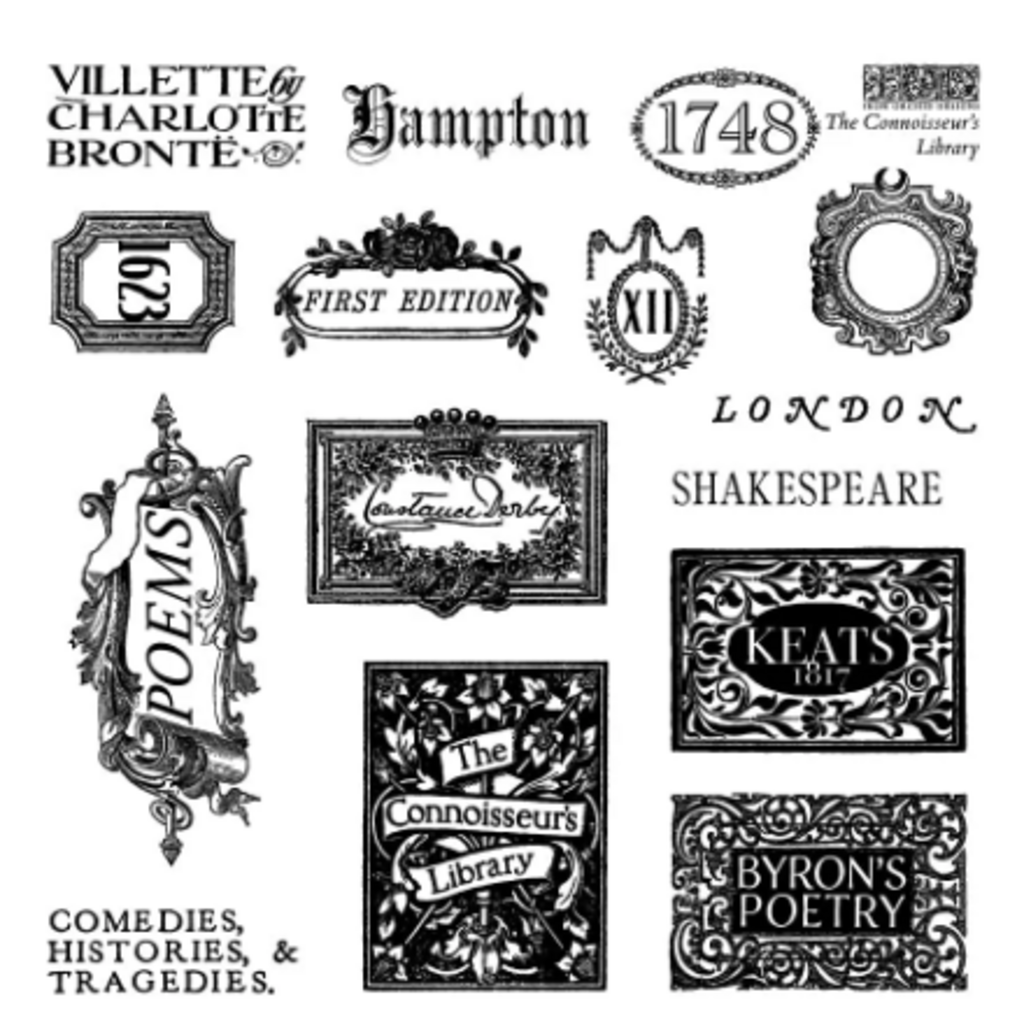 The Connoisseur's Library Labels Stamp