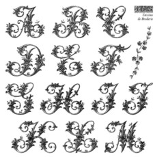 Dessin de Broderie Labels Stamp