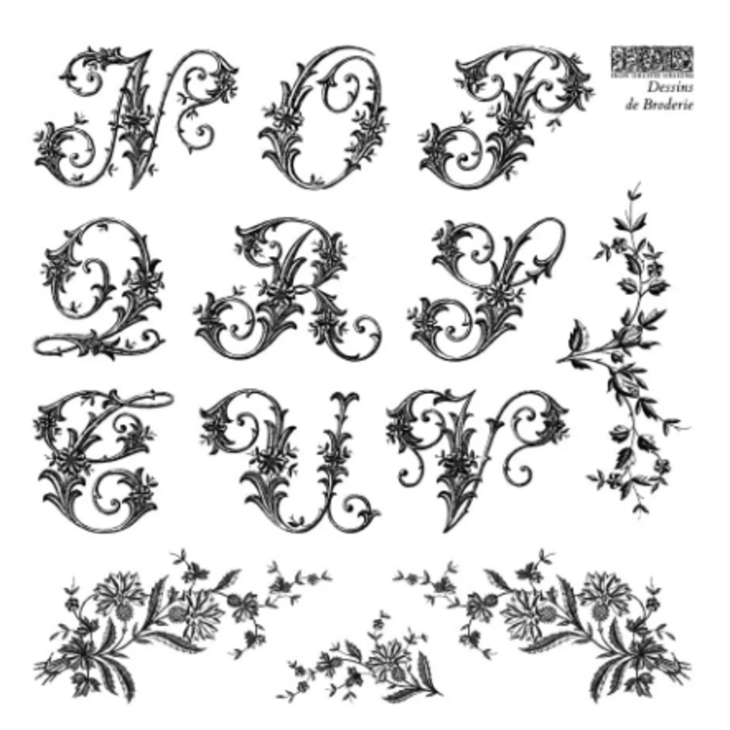 Dessin de Broderie Labels Stamp
