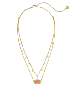 Elisa Pearl Multistrand Necklace Gold Sand Drusy