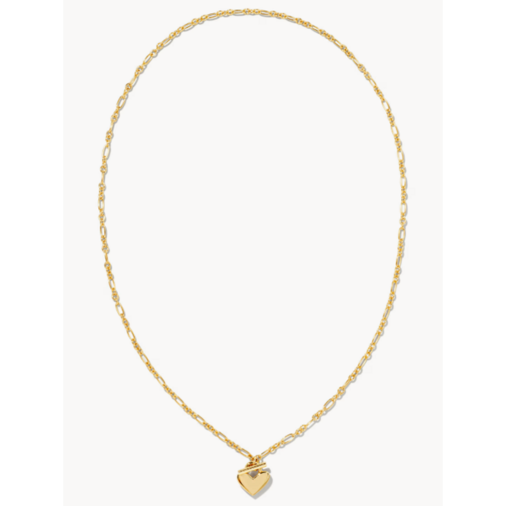 Kendra Scott Heart Padlock Pendant Necklace 18k Gold Vermeil
