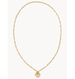 Kendra Scott Heart Padlock Pendant Necklace 18k Gold Vermeil