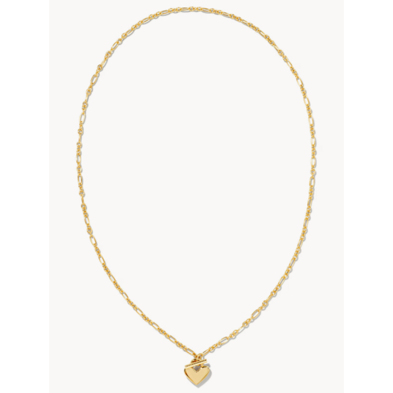 Kendra Scott Heart Padlock Pendant Necklace 18k Gold Vermeil