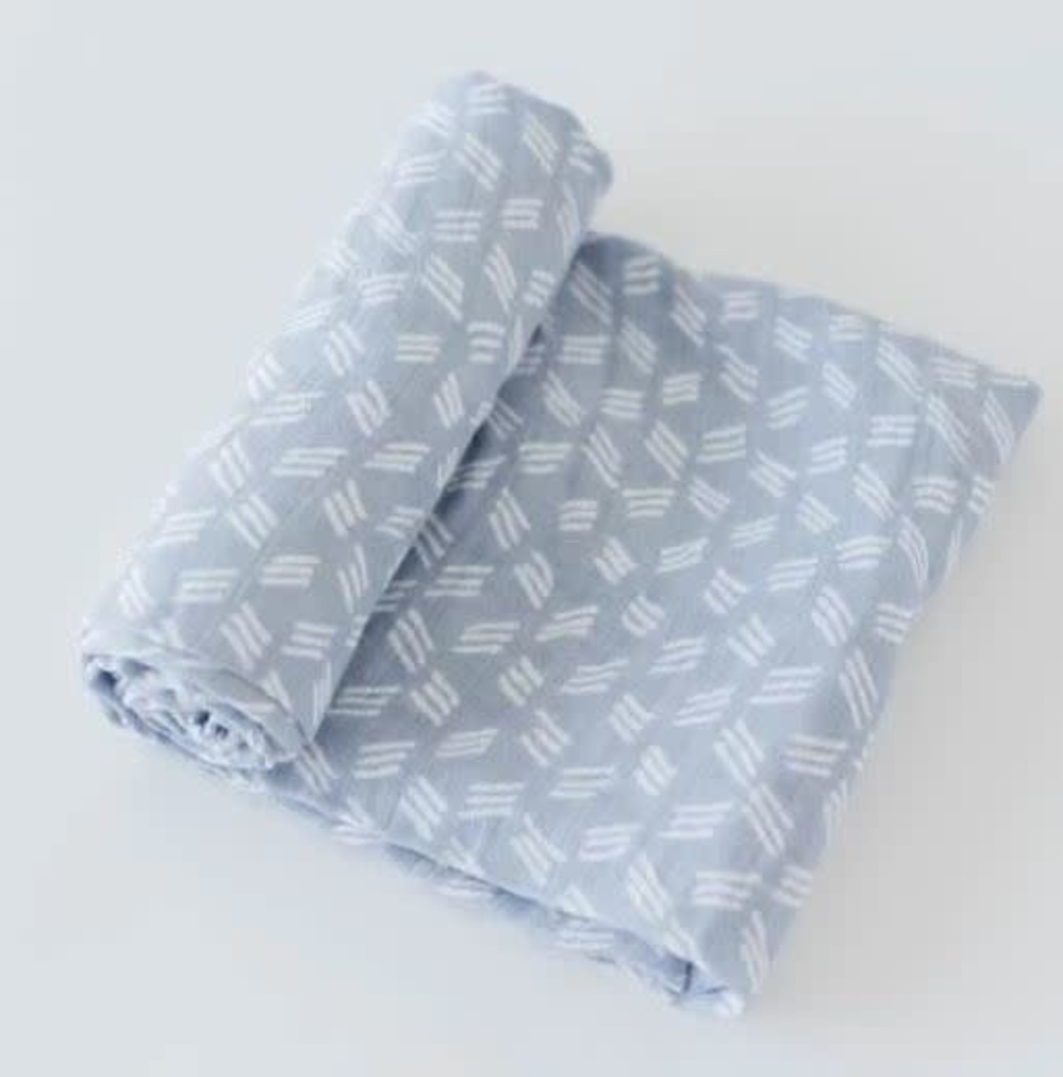 blue muslin swaddle