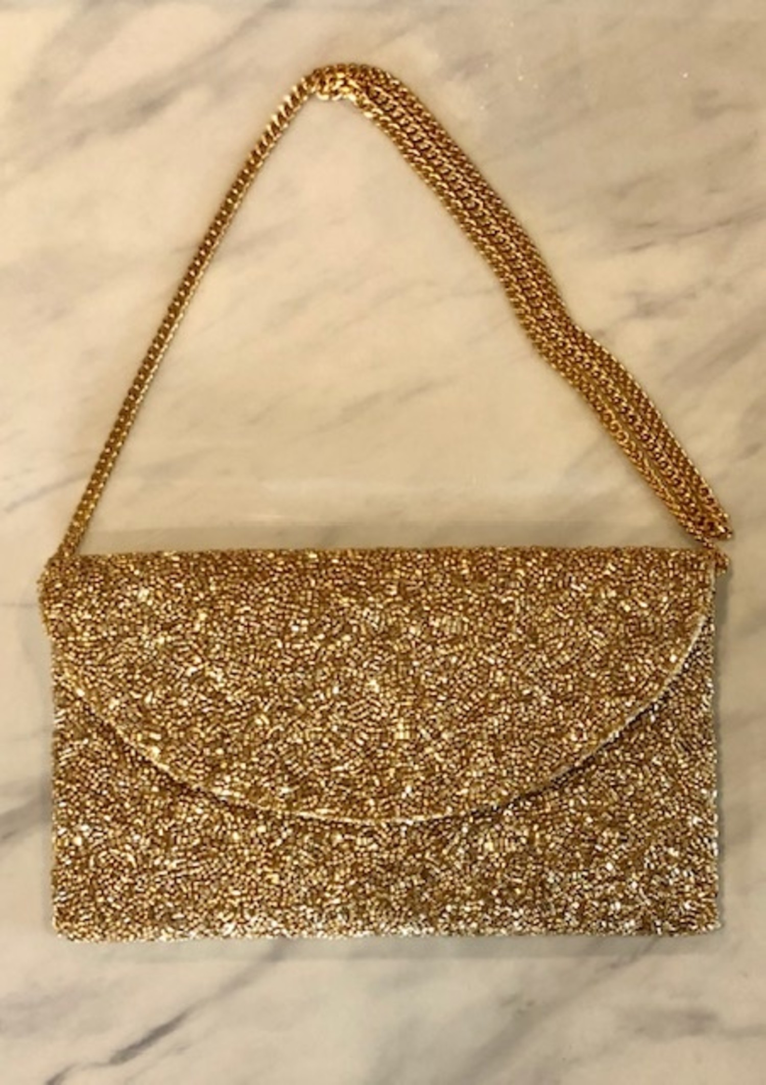 antique gold clutch