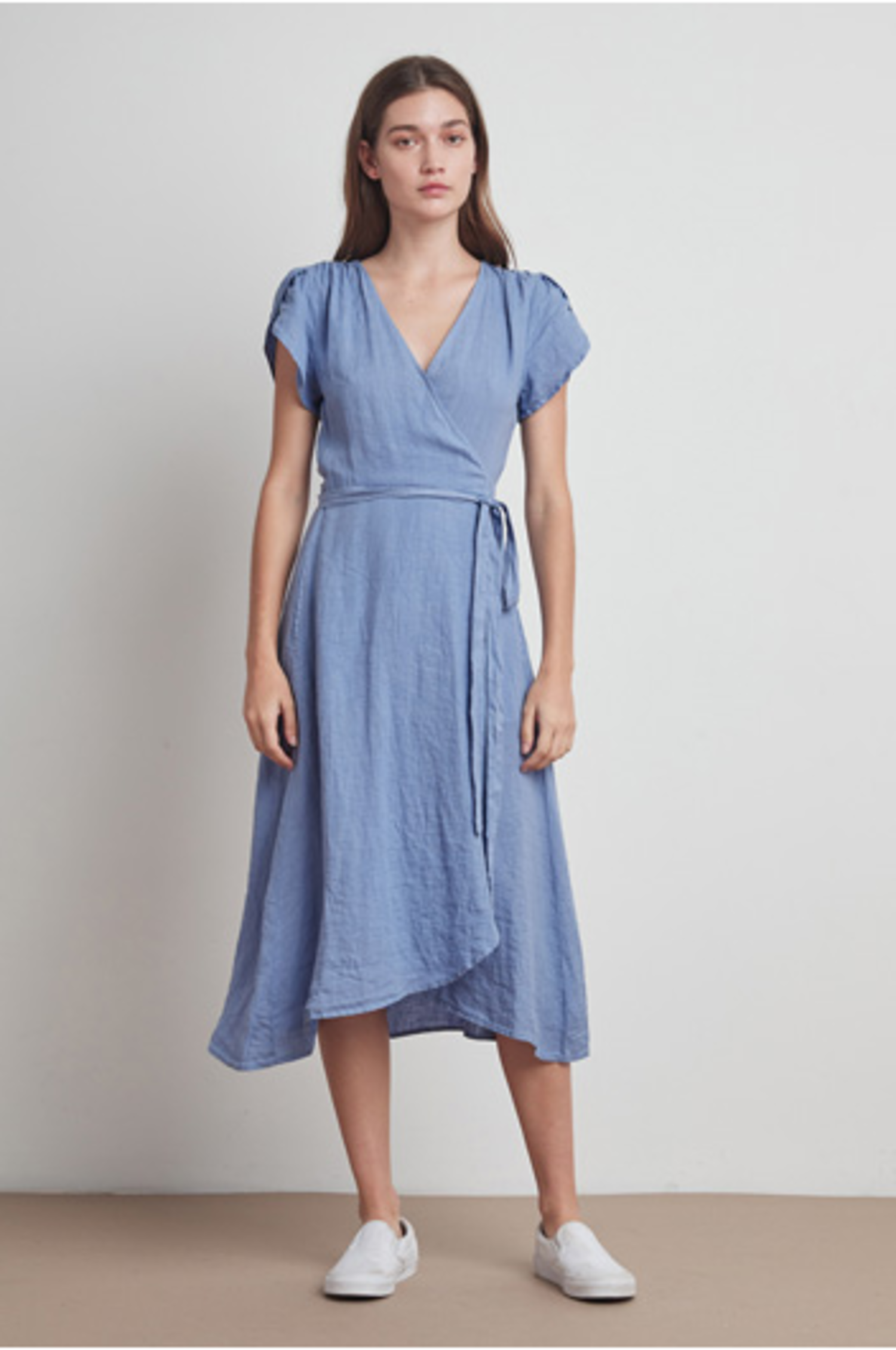velvet linen dress
