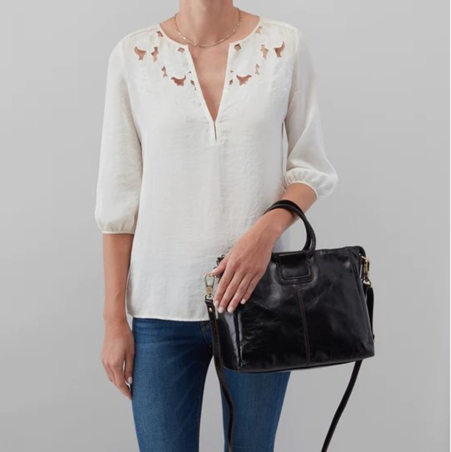 Sheila Medium Satchel Black Rags and Riches Lifestyle Boutique