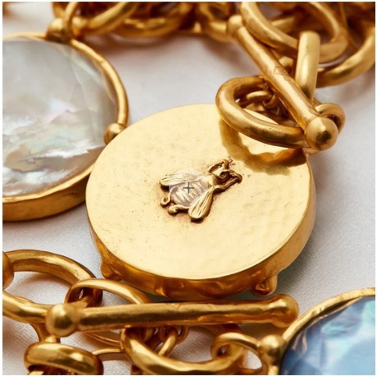 Fascinating Diamonds Cute Honeybee Hive Necklace