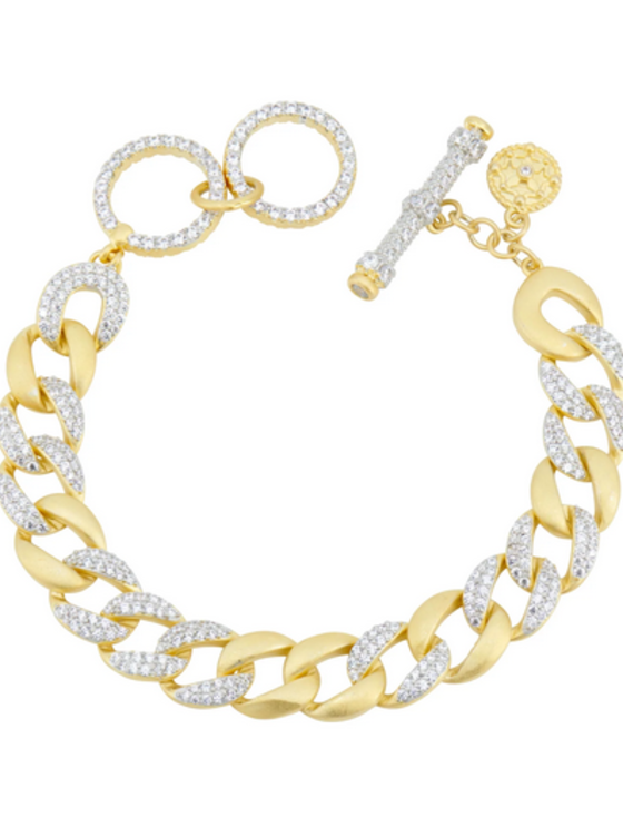 Freida Rothman Signature 2 Tone Toggle Chain Bracelet