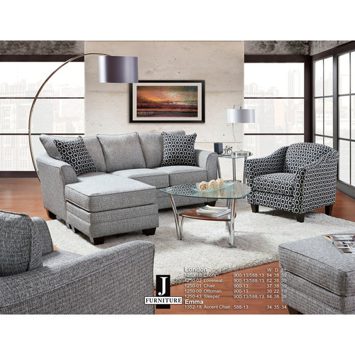 J Furniture London Sofa Chaise J Furniture London Sofa Chaise