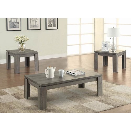 Coaster Weather Grey 3pc Occasional Set Coaster Weather Grey 3pc Occasional Set