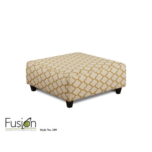 Fusion Furniture Fusion Cash Citrine Cocktail Ottoman Fusion Furniture Fusion Cash Citrine Cocktail Ottoman