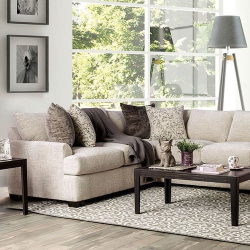 Furniture of America Alisa Sectiona Ivory Furniture of America Alisa Sectiona Ivory