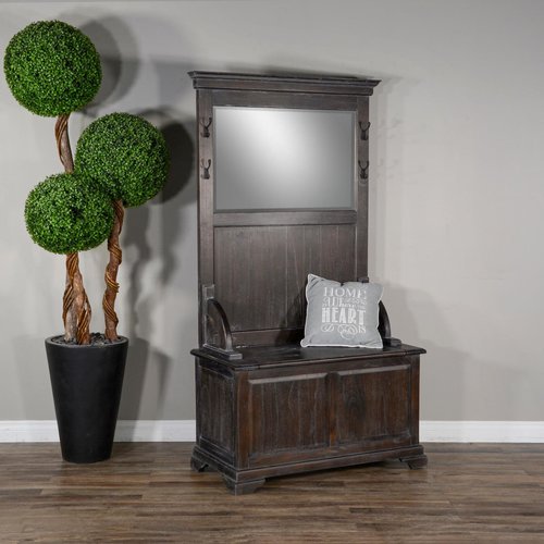 Sunny Designs Hall Tree W/Bench Storage-Base (Brown) Sunny Designs Hall Tree W/Bench Storage-Base (Brown)