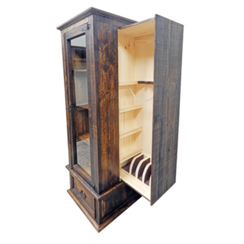 C4 Rustic Gun Curio w/ Mirror C4 Rustic Gun Curio w/ Mirror