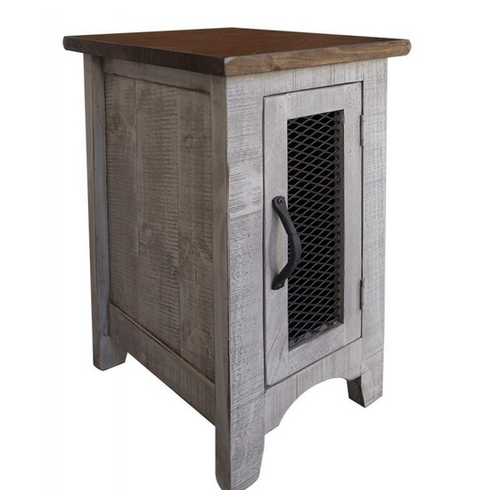 IFD Pueblo Gray Chairside Table IFD Pueblo Gray Chairside Table