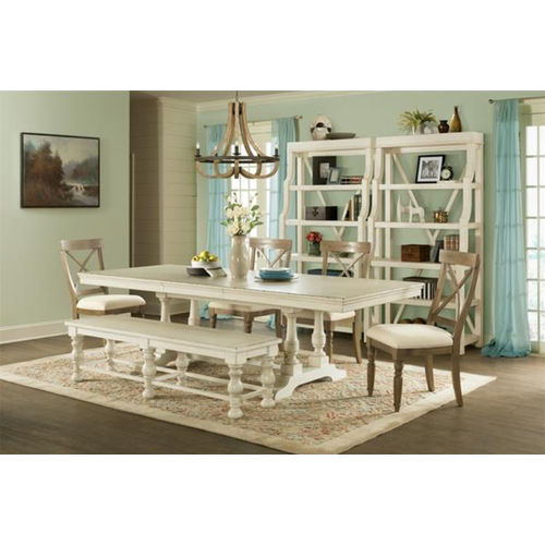 Riverside Furniture Aberdeen Table and Bench 6PC Set Riverside Furniture Aberdeen Table and Bench 6PC Set