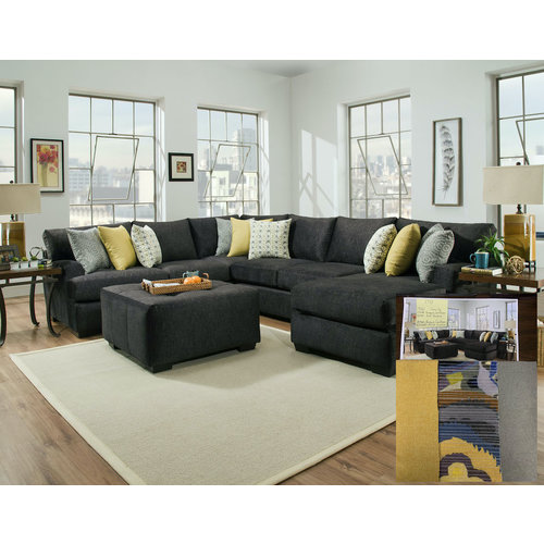 Corinthian Colton Fog 3 PC Sectional Corinthian Colton Fog 3 PC Sectional