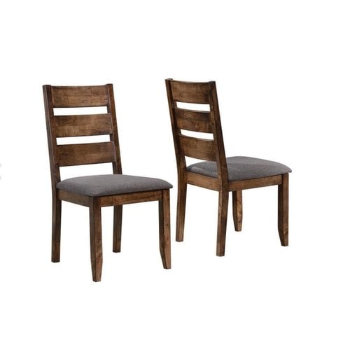 Coaster Alston Ladder Back Dining Side Chairs Knotty Nutmeg and Grey Coaster Alston Ladder Back Dining Side Chairs Knotty Nutmeg and Grey