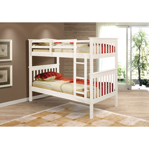 Donco Kids Mission Twin/Twin BunkBed (White) Donco Kids Mission Twin/Twin BunkBed (White)