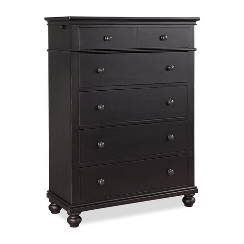 AspenHome Oxford 5 Drawer Chest Black AspenHome Oxford 5 Drawer Chest Black