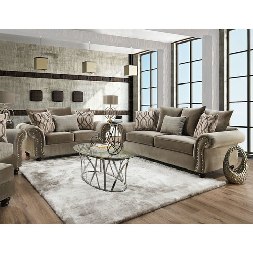 Corinthian Richmond Taupe Loveseat Corinthian Richmond Taupe Loveseat