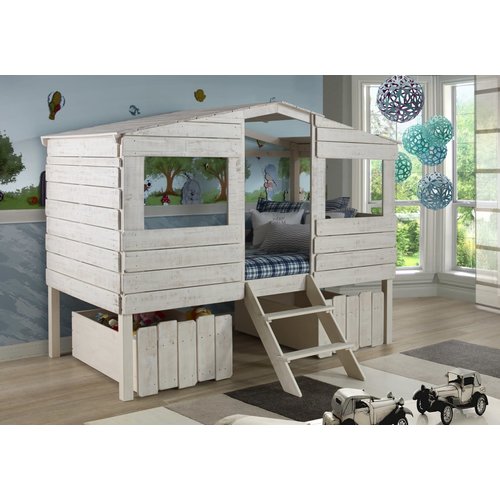 Donco Kids Rustic Sand Twin Tree House Loft Bed Donco Kids Rustic Sand Twin Tree House Loft Bed