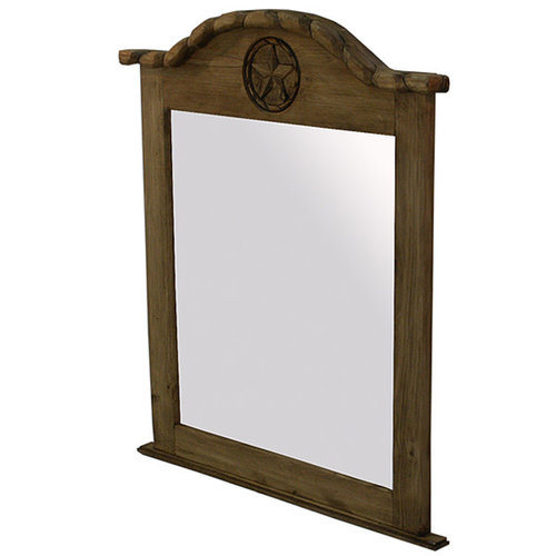 LMT Rustic Mirror W/Rope & Star Medio Finish LMT Rustic Mirror W/Rope & Star Medio Finish