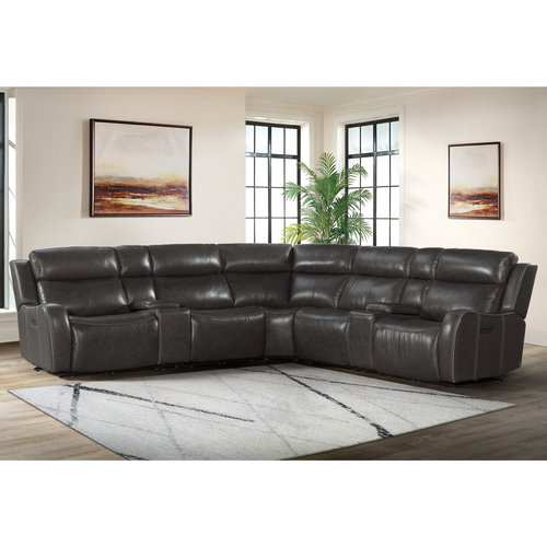 Intercon Wainwright Dual Power Sectional Charcoal Gray (7PC) Intercon Wainwright Dual Power Sectional Charcoal Gray (7PC)