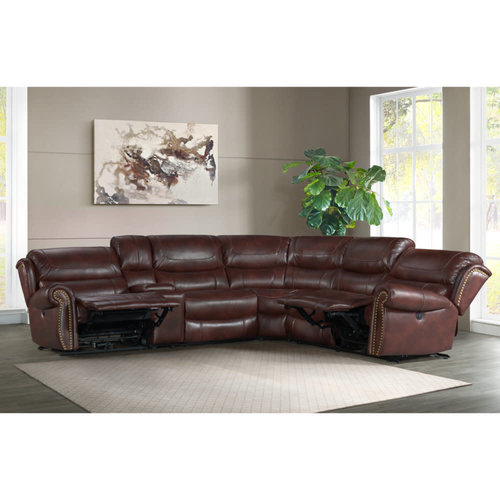 Intercon Hyde Park 6pc Reclining Sectional (Banner Mahogany) Intercon Hyde Park 6pc Reclining Sectional (Banner Mahogany)