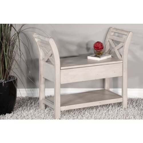 Sunny Designs Accent Bench w/ Storage, Wood Seat Sunny Designs Accent Bench w/ Storage, Wood Seat