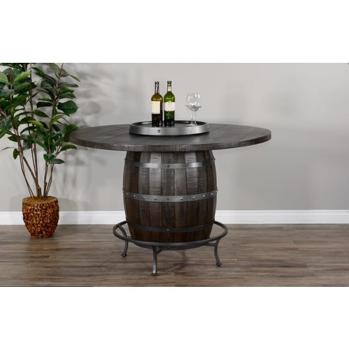 Sunny Designs Round Pub Table w/ Whiskey Barrel Base Sunny Designs Round Pub Table w/ Whiskey Barrel Base