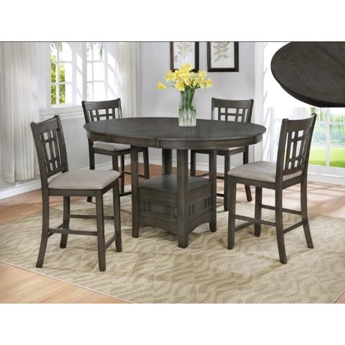 Crown Mark Hartwell 5PC Chalk/Brown Dining Set Crown Mark Hartwell 5PC Chalk/Brown Dining Set