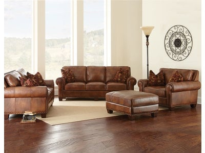 Steve Silver Co. Silverado Leather 4-Piece Set (Sofa, Loveseat, Chair & Ottoman)