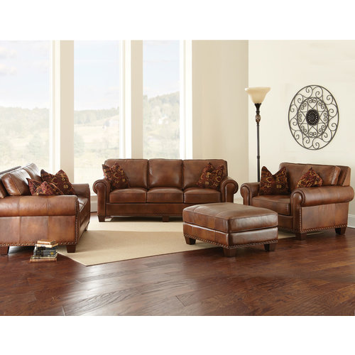 Steve Silver Co. Silverado Leather 4-Piece Set (Sofa, Loveseat, Chair & Ottoman) Steve Silver Co. Silverado Leather 4-Piece Set (Sofa, Loveseat, Chair & Ottoman)