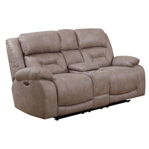 Steve Silver Co. Aria Desert Sand Dual-Power Reclining Console Loveseat Steve Silver Co. Aria Desert Sand Dual-Power Reclining Console Loveseat