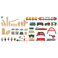 Deluxe Train Railway Set - 87 pcs