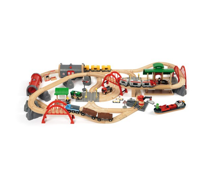 Deluxe Train Railway Set - 87 pcs