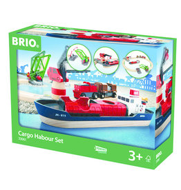 Brio Cargo Harbour Train Set